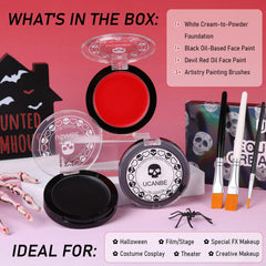 UCANBE black and red paint pots open with rich pigment payoff