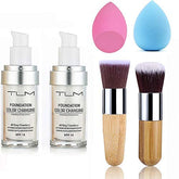 UCANBE front packaging showing foundation bottles and tools for easy selection