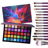 UCANBE front-open palette showing 40 shades and travel convenience