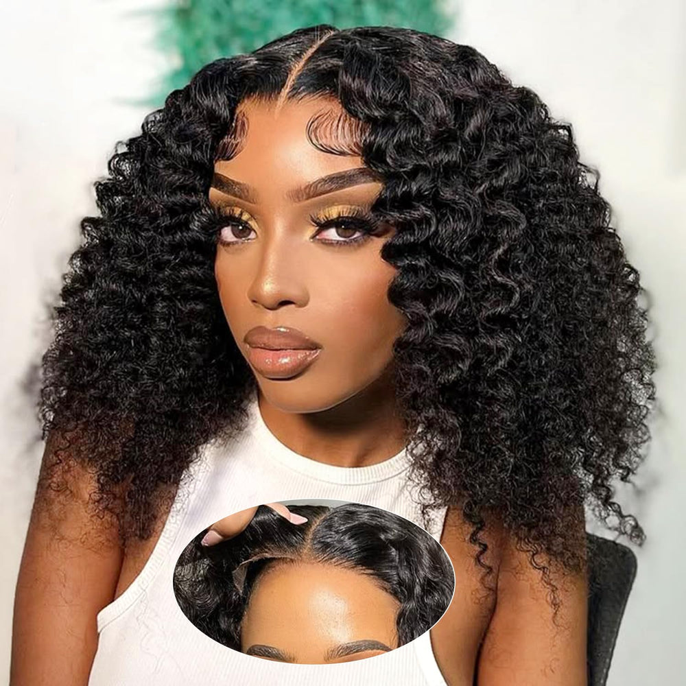 UCUVIC front view 14-inch bob showing natural hairline and instant style