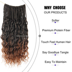 UENOKIPS pre-looped end detail for faster crochet installs and reduced scalp pull