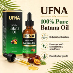 UFNA oil texture close-up showing smooth, non-greasy sheen for shine