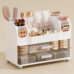 UFORU front view of organizer showing drawers and compact footprint for tidy countertop