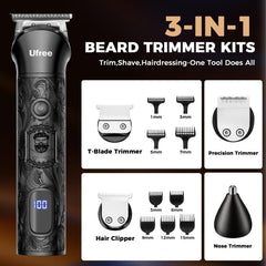 Ufree foil shaver close-up highlighting three-blade system for smooth finishing