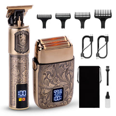 Ufree foil shaver front view showing sleek metal finish and ergonomic grip