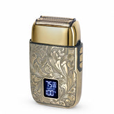 Ufree shaver front view showing sleek metal body and compact design benefit travel-ready