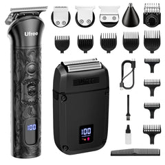 Ufree front packaging showing complete foil shaver and trimmer set for versatile grooming