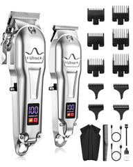 Ufree clippers kit front view showing tools and benefits of all-in-one grooming