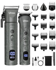 Ufree front view of gray clipper kit showing complete set and benefit convenience