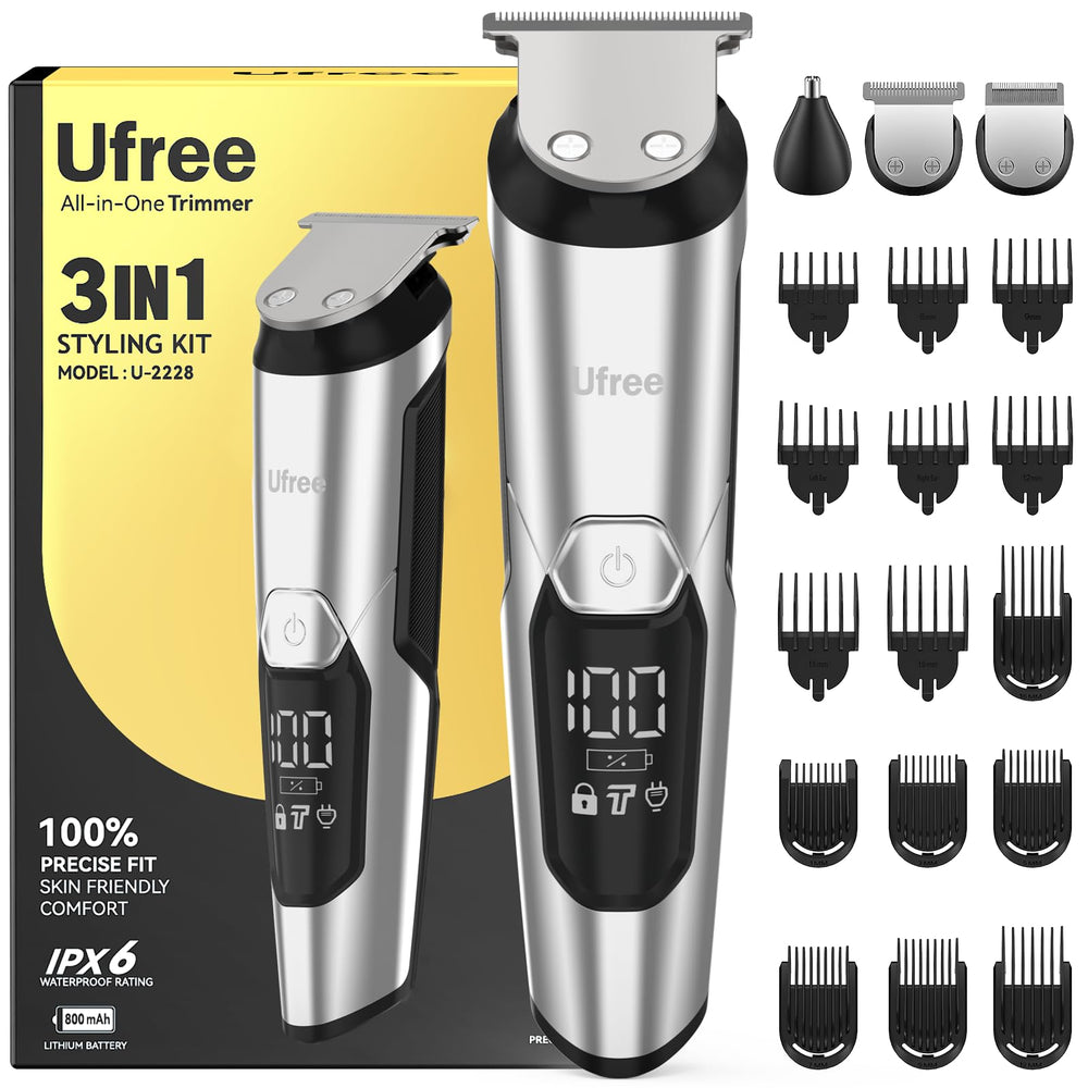 Ufree front view showing kit contents and compact case for convenient travel