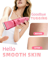 Ufree trimmer in shower demonstrating waterproof design for easy wet grooming