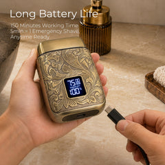 Ufree shaver with transparent protective sleeve protecting foil during transport