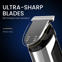 Ufree trimmer with all guard combs displayed for exact length control