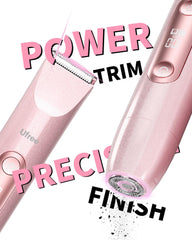 Ufree trimmer being rinsed under tap showing waterproof design for shower use
