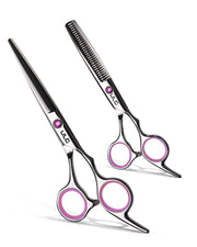 ULG pink scissors front view showing polished finish and elegant design benefit: professional appearance