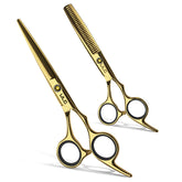 ULG gold scissors front view showing elegant design and professional precision