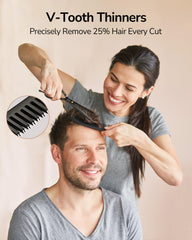 ULG thinning shear teeth detail showing 30-tooth design for even hair thinning