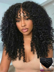 UNICE front view 20-inch curly wig showing natural hairline and volume
