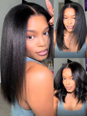 UNICE front view of 10-inch yaki straight bob showing smooth finish and natural look