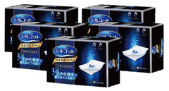 unicharm Silcot Uruuru front packaging showing five sealed packs and sheet count for easy storage