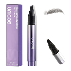 Unicos eyebrow pen front view showing sleek design and Granite shade benefit precision