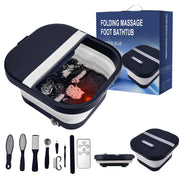 UNIFULL front view of foot spa showing controls and lid, convenient and compact