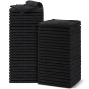 UNIMADE front pack of 48 black salon towels showing count and size benefit