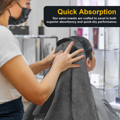 UNIMADE towel in use at a hair salon demonstrating client comfort