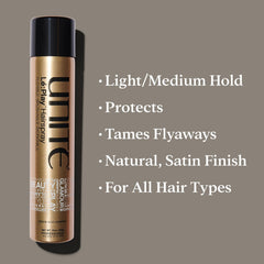 UNITE Lé:Play nozzle and texture close-up highlights spray control for even application