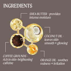 Open UpCircle jar with scrub visible to show creamy, hydrating texture benefit