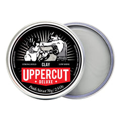 Uppercut Deluxe open jar clay texture highlighting grip