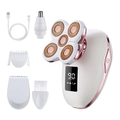 UPTARD front view of electric shaver showing ergonomic handle and head benefit easy grip