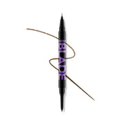 Urban Decay Brow Blade front view showing compact double-ended design and portability