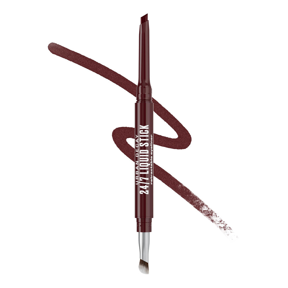 Urban Decay front packaging showing matte burgundy color and benefit of long-lasting wear