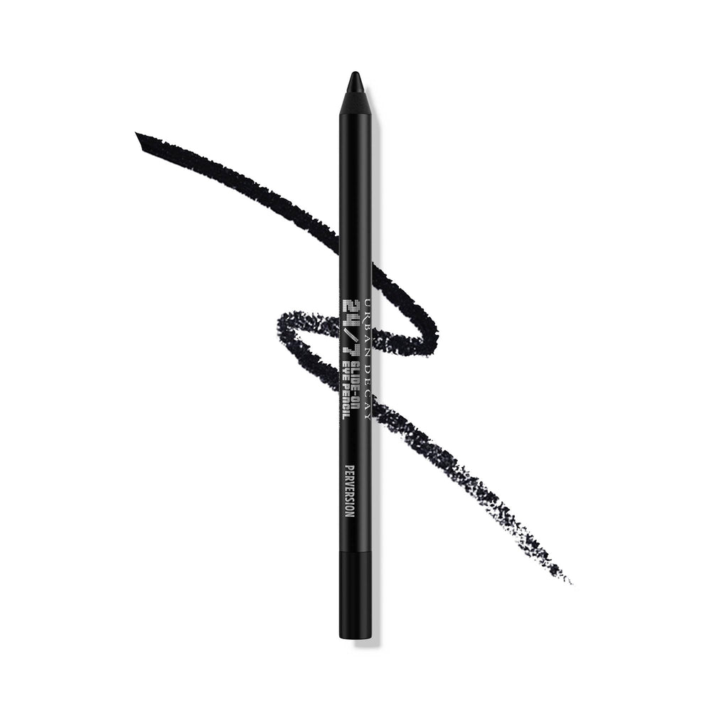 Urban Decay pencil front packaging showing Perversion black, professional finish