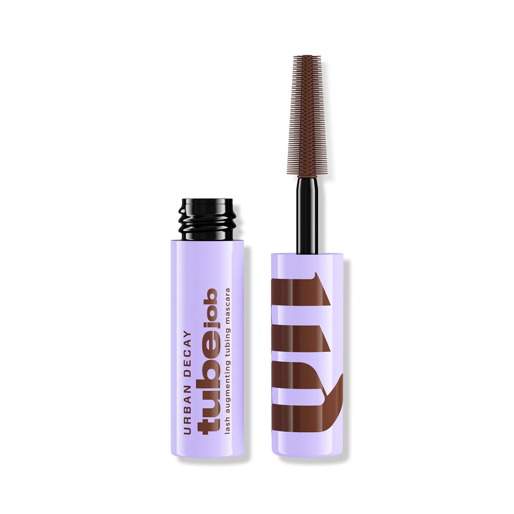 Urban Decay front packaging showing Brunette Brown benefit of longwear