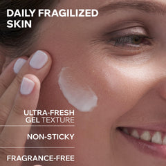 Uriage jar open showing fresh gel cream and clean, non-greasy consistency benefit