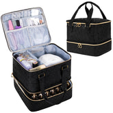 Uross organizer bag front view showing zippered exterior and durable PU for protection