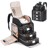 Uross front view organizer bag showing sleek exterior and handle for easy transport