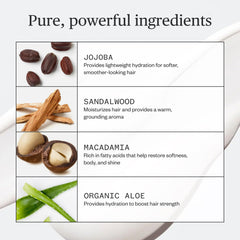 Ursa Major creamy conditioner texture on palm showing lightweight, non-greasy hydration