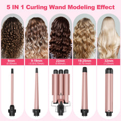 USHOW close-up tourmaline ceramic barrel highlighting smooth, even heat benefit
