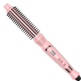 USHOW curling brush front view showing compact design and LED, promotes quick styling