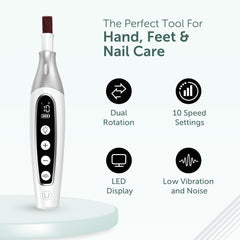 UTILYZE PediLux Pro bits and sanding bands array for versatile nail tasks