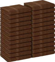 Utopia Towels front packaging showing 24-pack dark brown towels, professional supply benefit