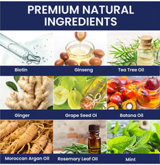 Uttse ingredients label close-up highlighting tea tree and ginseng benefits