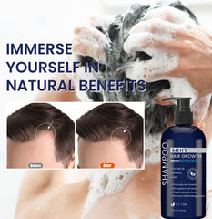 Man using Uttse shampoo in shower showing refreshed scalp benefit
