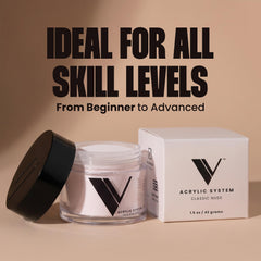 V Beauty Pure finished nails showing natural nude finish benefit