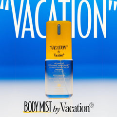 VACATION side label close-up highlighting travel size and ingredient cues for reassurance
