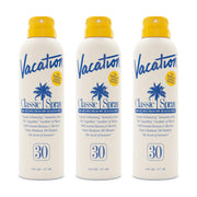 vacation bottle front packaging showing SPF 30 and award badge benefit