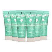 VACATION front packaging showing six 1 fl oz gels, travel-friendly relief